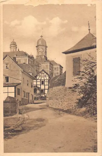 L181 Deutschland Bensberg Schlossblick Schlossblick Vintage Postkarte