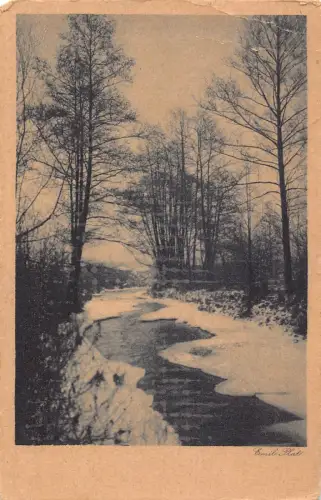 L182 Deutschland Liedkarte Schneelandschaft Emil Platt Vintage Postkarte
