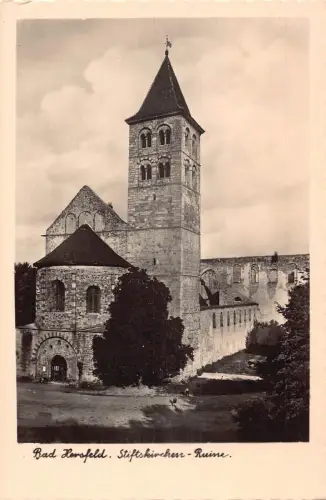 L182 Deutschland 1951 Bad Hersfeld Stiftskirchen Ruine Kirche Vintage Postkarte