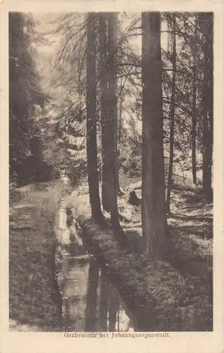 L182 Deutschland Grabentour bei Johanngeorgenstadt Wald Vintage Postkarte
