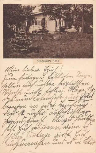 L014 Deutschland 1931 Leipzig Schönfelds Höhe Haus Vintage Postkarte