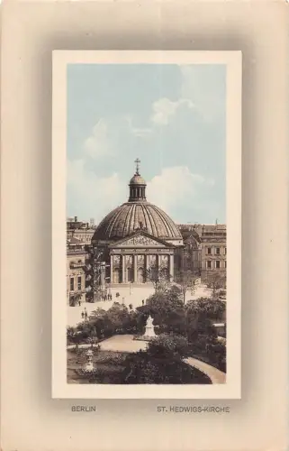 L014 Deutschland 1913 Berlin St. Hedwigs Kirche Kirche Vintage Postkarte