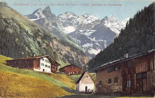 L196 Deutschland Einoedsbach bei Oberstdorf Allgäu Vintage Postkarte