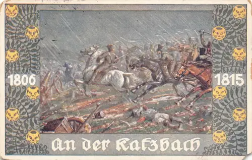 L076 Deutschland 1913 Böhmen Schlacht am Katzbach Postkarte