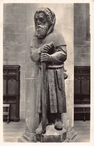 L350 Deutschland 1938 Ottmar im Münster zu Ulm RPPC Statue Vintage Postkarte