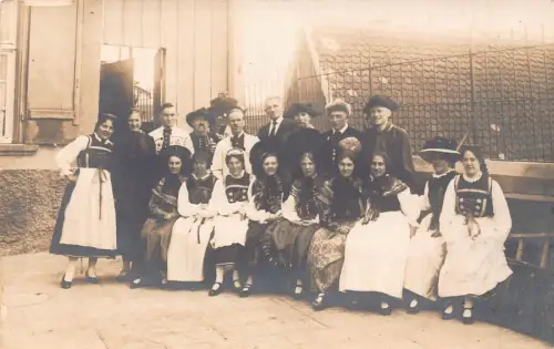 A092 Deutschland Baden-Württemberg 1925 Gruppenfoto Trachten AK
