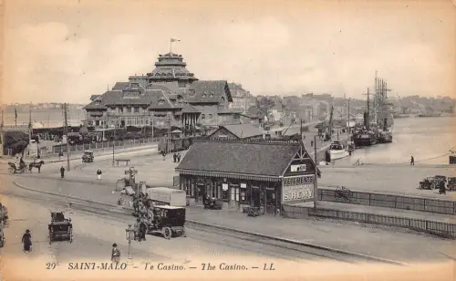 C017 Frankreich Saint Malo Das Casino Vintage Postkarte