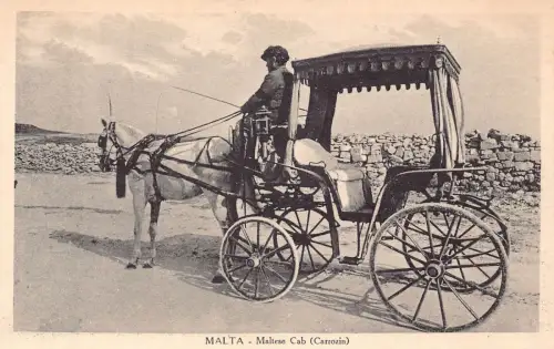 B661 Malta Malteser Cab Carrozin Ethnische Kultur Vintage Postkarte