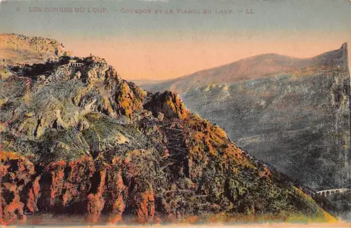 C020 Frankreich, Les Gorges du Loup, 1925 alte Postkarte