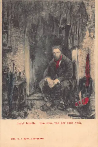 B665 Niederlande Kunst von Jozef Israel Een zoon van het oude Volk Postkarte