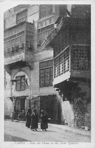 B664 Ägypten Kairo Altes Haus im Arabischen Viertel Vintage Postkarte