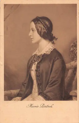 L351 Deutschland 1929 Residenz Museum München Maria Dietsch Gemälde Postkarte