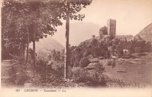 C021 Frankreich, Luchon Castelviel Vintage Postkarte