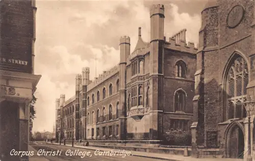 B182 England Cambridge Corpus Christi College Vintage Postkarte