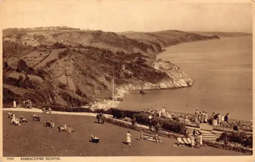 B178 England 1962 Babbacombe Downs Vintage Postkarte