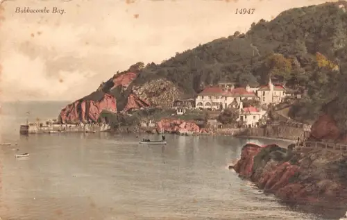 B180 England Babbacombe Bay Vintage Postkarte