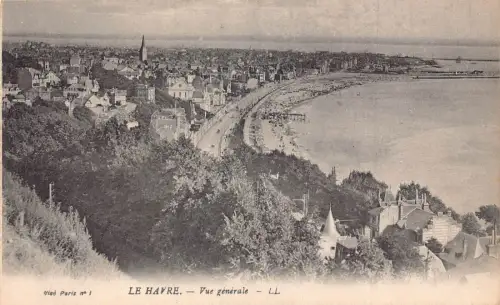 C021 Frankreich, Le Havre vue Generale Vintage Postkarte