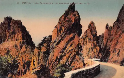 C021 Frankreich, Piana Les Calanques Vintage Postkarte