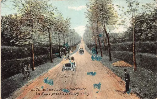 B666 Frankreich Circuit de Seine Inf Route pres de Fresnoy Folny Autorennen Postkarte