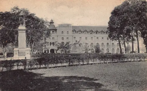 B667 Sri Lanka Ceylon Colombo Queen's Hotel General Barnes Statue Postkarte