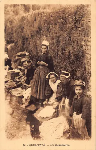 A914 Frankreich Quimperle Les Buandieres Frauen waschen Postkarte