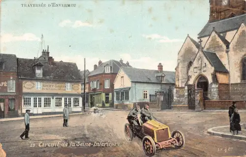 B668 Frankreich Circuit de Seine Inferieure Traversee d'Envermeu Autorennen Postkarte