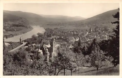 L196 Deutschland Miltenberg Main Blick vom Panoramaweg RPPC Vintage Postkarte