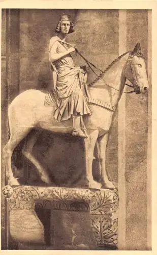 L194 Deutschland Bamberg Der Reiter im Dom Reiter Skulptur Vintage Postkarte
