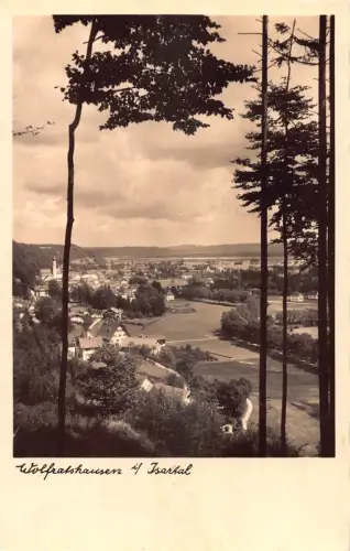 L195 Deutschland 1939 Wolfratshausen Isartal Häuser Vintage Postkarte