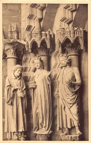 L194 Deutschland Bamberger Dom Skulpturen Royalty Vintage Postkarte