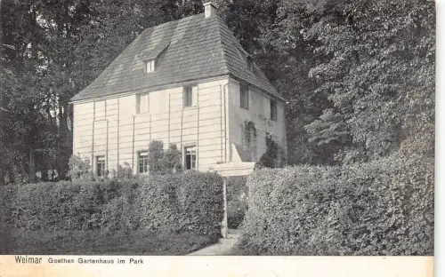 L263 Deutschland Weimar Goethes Gartenhaus im Parkhaus Vintage Postkarte