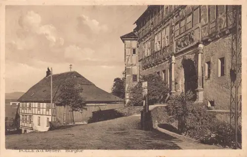 L263 Deutschland Polle ad Weser Burgtor Zitadellentor Vintage Postkarte