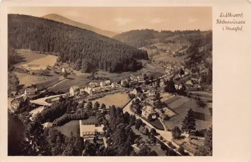 L344 Deutschland Luftkurort Schönmünenzachi Murgtal Vintage Postkarte