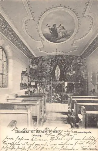 L194 Deutschland 1910 Jordanbad bei Biberach Riss Lourdes Kapelle Vintage Postkarte