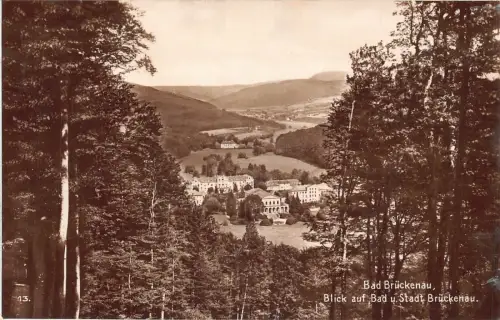L196 Deutschland 1928 Bad Brückenau auf Bad u Stadt Brückenau Vintage Postkarte