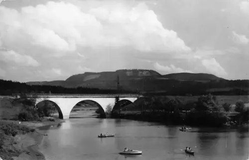 L345 Deutschland Dunkeld Stausee Boote See Vintage Postkarte