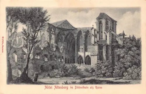 A102 Deutschland Abtei Altenberg Dhuenthale Ruine Kloster Vintage Postkarte