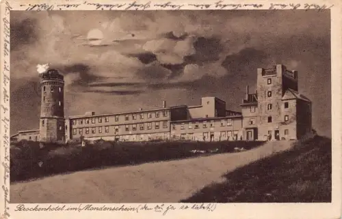 L016 Deutschland 1931 Harz Brackenhotel Mondenschein Hotel Vintage Postkarte