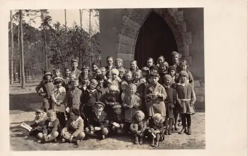 L408 Deutschland Hangelsberg 1931 Gruppenfoto Vintage Postkarte