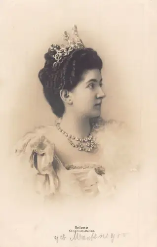 L077 Italienisches Königshaus Königin Helene von Italien Portrait Postkarte