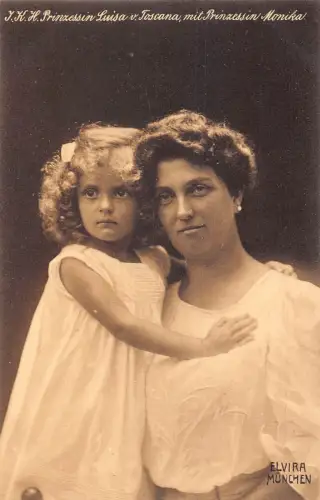 L077 Deutsches Königsprinzessin Luisa von der Toskana und Prinzessin Monika Postkarte