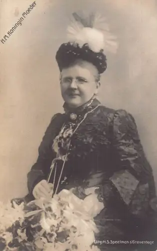 L077 Niederlande Königshaus Königin Emma von Waldeck Portrait Postkarte