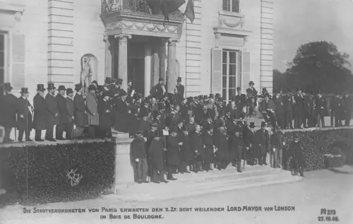 L079 Bürgermeister von London Besuch in Paris Frankreich Bois de Boulogne Postkarte