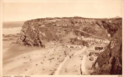 A918 England Newquay Tolcarne Beach Vintage Postkarte