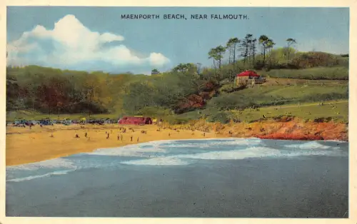 A918 England 1961 Menporth Beach bei Falmouth Vintage Postkarte