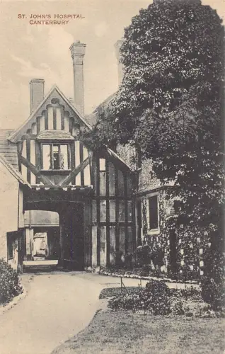 A917 England St John's Hospital Canterbury Vintage Postkarte