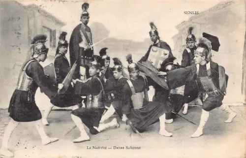 B201 Frankreich 1906 Kativit Danse Salienne Senlis römische Soldaten Theater Postkarte