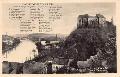 B197 Deutschland Leisnig i Sa Schloss Burg Mildenstein Vintage Postkarte