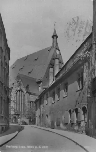 B198 Deutschland 1934 Freibergi Sa Blick und Dom Dom RPPC Postkarte