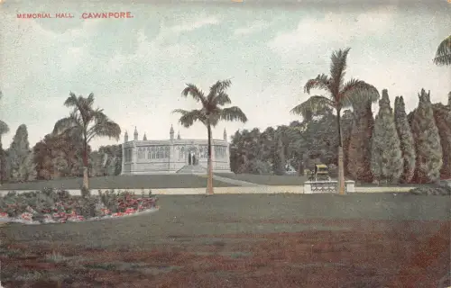 B203 Indien Kanpur Cawnpore Memorial Hall Vintage Postkarte